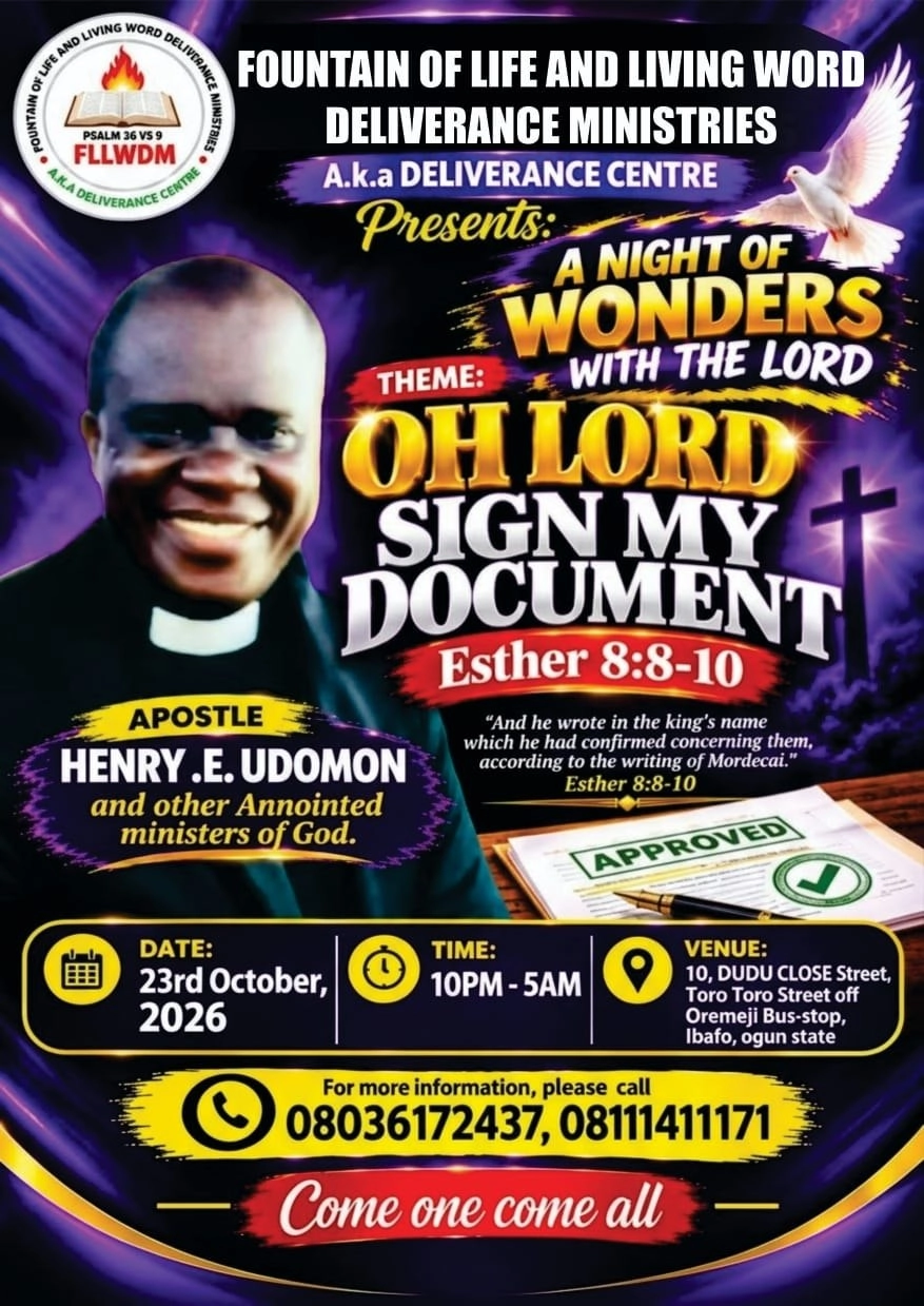All-Night Deliverance & Miracle Vigil — Experience God's supernatural power, yoke-breaking prayer, and prophetic deliverance.