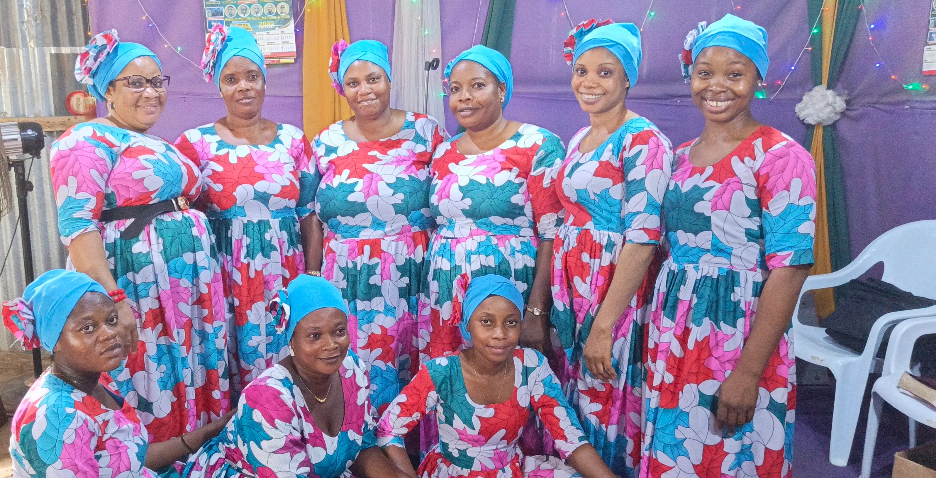 Members of Fountain of Life and Living vWord Deliverance Ministries Adult Choir 